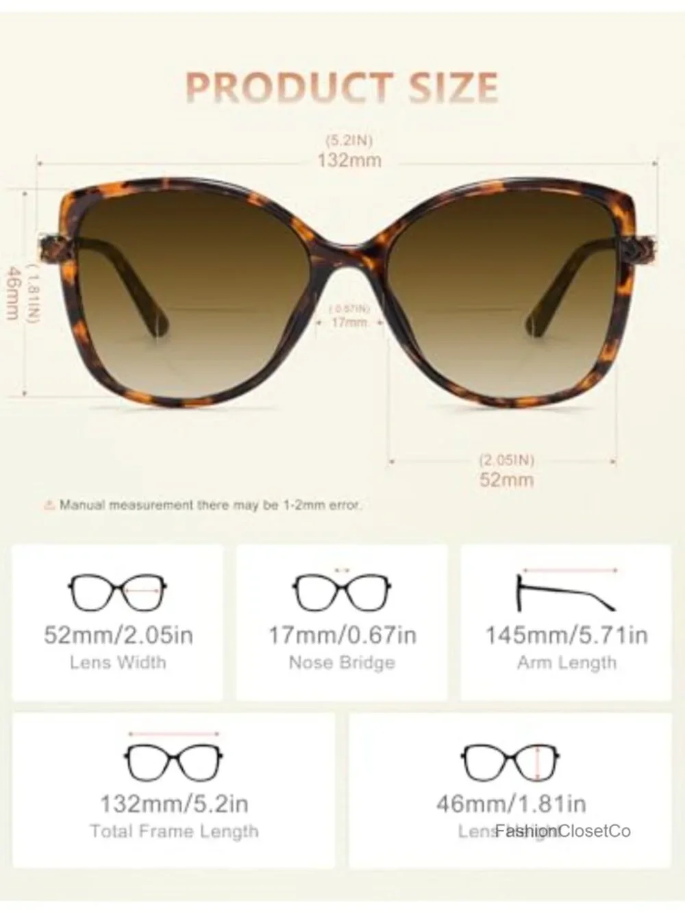 Bifocal Reading Sunglasses for Women 2 Pack Oversized UV400 Square Readers